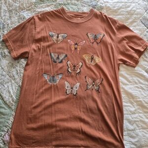 Comfort Colors Butterfly Graphic Tee - Rust